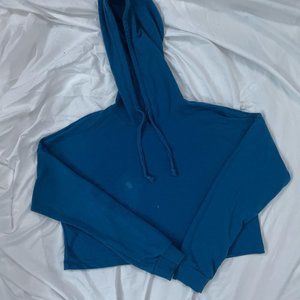 FASHION NOVA royal blue crop top hoodie